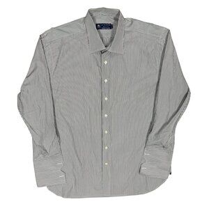 Samuelsohn Thomas Mason Dress Shirt French Cuffs Italy Striped 17 1/2 XL